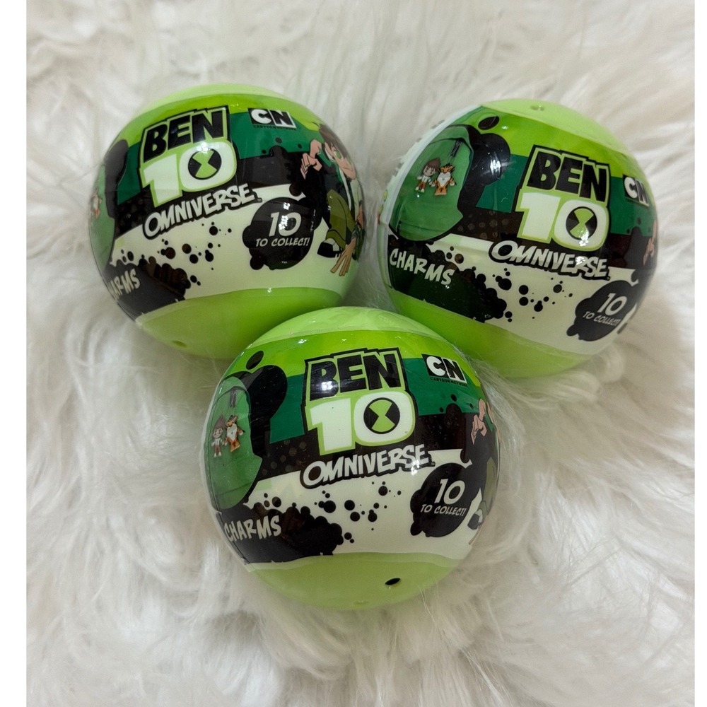 Ben 10 Omniverse Mystery Charm Blind Ball Capsules Lot of 3 Cartoon Network NEW